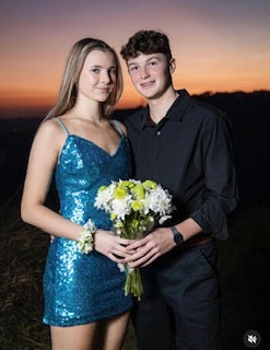 Teal sequined cocktail dress