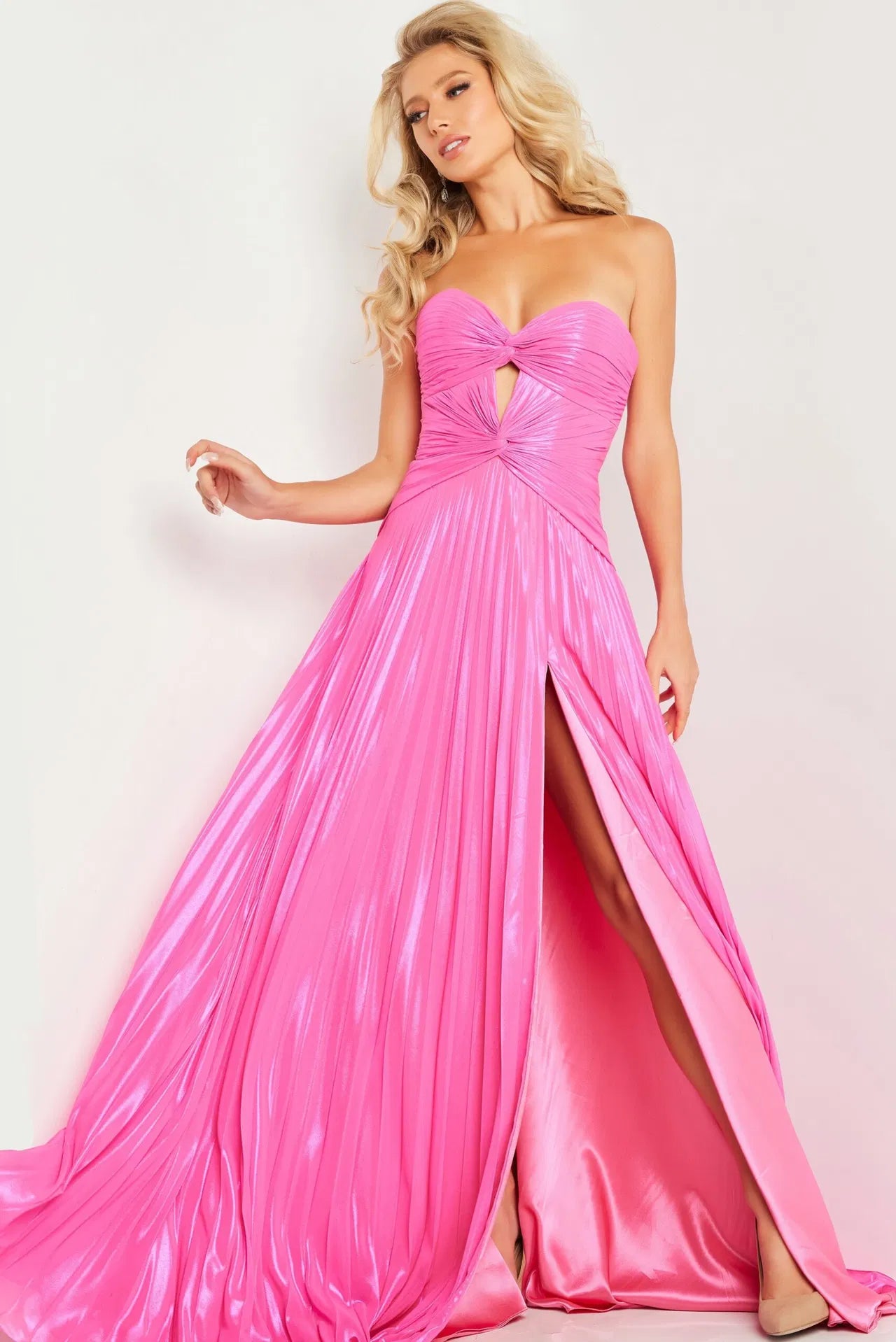 Royal Metallic Strapless Maxi Dress 36461