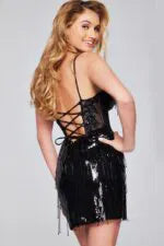 V Neckline Beaded Dress 42307