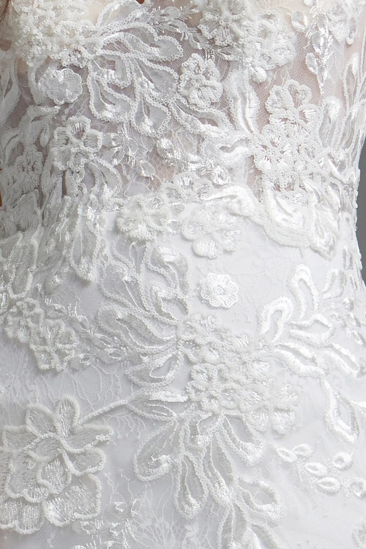 Off White Spaghetti Straps Floral Embroidered Dress JB37538