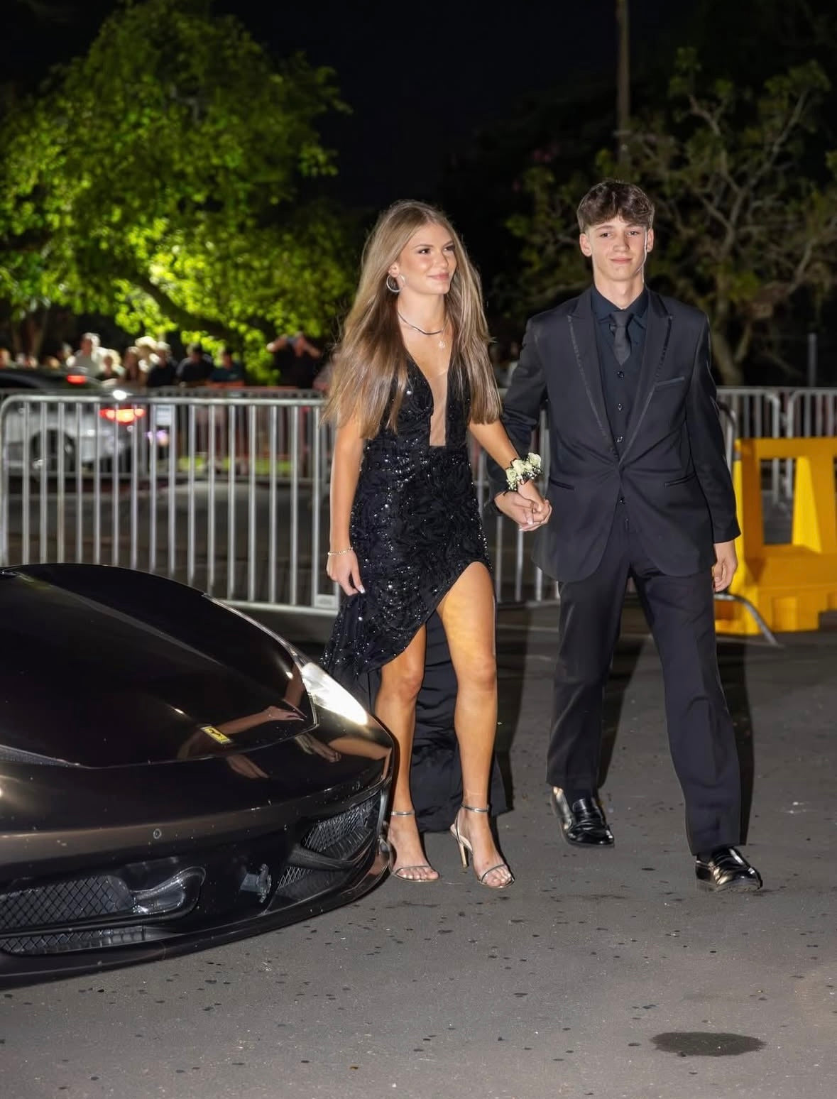 Black Beaded evening dress